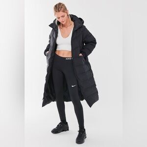 Nike Women's Long Black Puffer Jacket